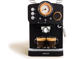 CREATE - Espresso-koffiezetapparaat - Zwart - THERA RETRO