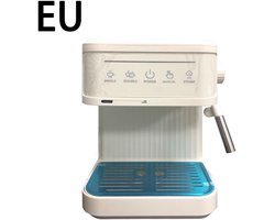 EAFC MK-868 Halfautomatische espressomachine - met 20 bar pomp druk en stoompijpje voor melkschuim, semi-automatisch retro koffiezetapparaat voor thuis - wit