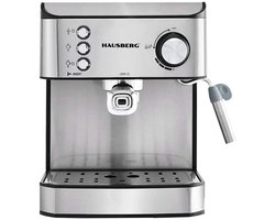 Elektrische Espressomachine – 15 Bar – RVS – Geschikt voor Koffiepads & Gemalen Koffie – Italiaanse Pomp – Dubbele RVS Filter – Stoomfunctie – Thermostaat – Oververhittingsbeveiliging