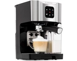 Espresso Machine 3-in-1 Met Melkschuimer - 1450 Watt, 20 Bar, 1.4 Liter - Voor Cappuccino, Espresso En Latte Macchiato - Zilver