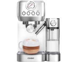 Espressomachine 20 Bar - Auto Melkopschuimer - Coffee Machine - Italiaanse pomp - RvS Koffiemachines - COOK-IT