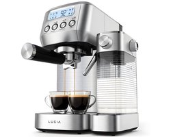 Espressomachine 20 Bar - Koffiemachine met Automatische Melkopschuimer - Cappuccino/Latte Macchiato - RVS - Thuis Barista - Eenvoudig schoon te maken - Koffiezetapparaat