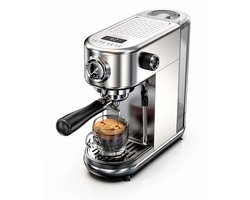 Espressomachine - Koffiezetapparaat - Koffiemachine - Koffieapparaat - Semi Automatisch - Chroom - 10 Bar - Temperatuur Instelbaar