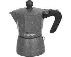 Espressomachine voor 3 kopjes Gietijzer Aluminium Zwart Grijs