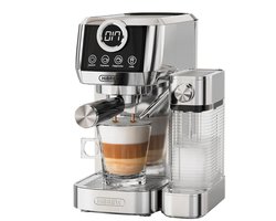 HiBREW H13A Halfautomatische 3-in-1 Koffiemachine – 20 Bar Extractiedruk – PID Temperatuurcontrole – Dubbel Boilersysteem – 1,3L Afneembaar Waterreservoir – Melkopschuimer – Zilver/Grijs