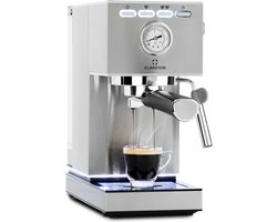 Klarstein Pausa Espressomachine - 1350 Watt - 9 Bar druk - Inhoud Waterreservoir: 1,4 Liter - Beweegbaar opschuimpijpje - Uitneembaar lekbakje - Roestvrijstalen behuizing - Zilver