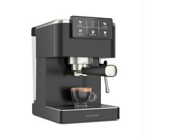 Klarstein SteelPresso Touch Siebträgermaschine – 20 Bar, 1350 W, Edelstahl, 1,5 L Wassertank, Touch Display, Integrierter Milchaufschäumer, Kompaktes Design, Kaffeemaschine – geschikt voor thuisfitness en sportschoolgebruik, duurzame constructie, een