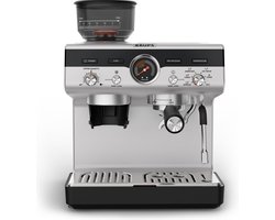 Krups Precision XP801T10 - Pistonmachine - Ingebouwde bonenmaler - Professionele Accessoires - 3,5L Waterreservoir - RVS - Geschikt voor Espresso, Cappuccino en Americano