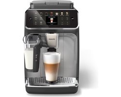 Philips 4400 Series - Espressomachine - 12 Warme & Koude Dranken - LatteGo Melksysteem - 40% Stiller - QuickStart - AquaClean Filter - Volautomatisch - Zwart & Zilver - EP4446/70