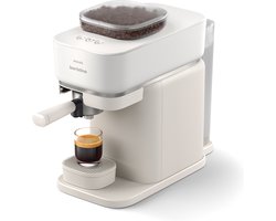 Philips BAR305/00 Baristina - Semi-Automatische Espressomachine - Pistonmachine - Koffiemachine met Bonen - Wit