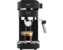 Zwart RVS Espressomachine met 1350W Vermogen en 20 Bar Druk