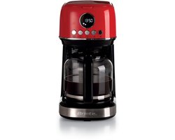 Ariete 1396 Moderna - Filter Koffiezetapparaat- LCD display - 1.5 liter - Timer - Rood