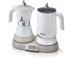 Ariete Percolator en Melkopschuimer - Italiaans koffiezetapparaat & Melkopschuimer - 20cl - 500W - Wit