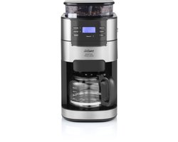 Arzum Brewtime Fresh Grind AR3092-0100 | ZIlver/Zwart - Filterkoffiezetapparaat - Geïntegreerde koffiemolen - 1050W - 1.5 L