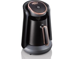 Arzum OKKA Minio Turkse Koffiemachine OK004-0400 | Zwart/Koper - Dubbelzijdige koffiepot - 4 kopjes - 480W