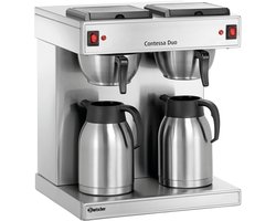 Bartscher Koffiemachine Contessa Duo - 2 Thermoskannen - 2x 13 Kopjes - 430x400x520mm - Horeca Koffiemachine - Koffieapparaat