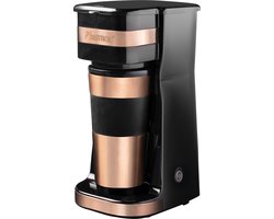 Bestron Koffiezetapparaat filterkoffie 750W - ACM112CO - 0,42L, 2 grote koppen - Thermosbeker - Koper