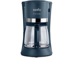 Capriccio Koffiezetapparaat 6 kopjes 600W Glazen kan - Herbruikbaar filter - Automatische uitschakeling - Donkerblauw