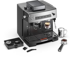 Cuisinart Espresso Machine Grind, Tamp and Brew - Met ingebouwde Koffiemolen - 20 Bar Druk - Iced Coffee Functie - 2,2L Waterreservoir - Zilver/Zwart