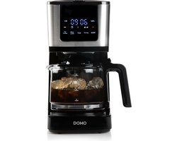 DOMO DO733K - Koffiezetapparaat filterkoffie - Incl. reserve thermomok - Touchscreen - 1.25L