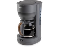 DOMO DO754K Koffiezetapparaat ‘Wood You’ - Filterkoffie – 1,25 L – Grijs - Houtlook
