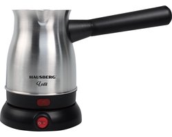 Elektrische Turkse Koffiemaker – 800W – RVS – 360° Draaibare Basis – Anti-Droogkookbeveiliging – Voor 8 Kopjes Turkse Koffie – Temperatuurcontroller