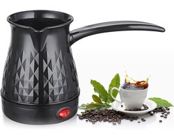 Espressomachine, inductie, Turkse koffiekan, 500 ml, voor camping, mokkakan, Turks koffiezetapparaat, stijlvol, zwart