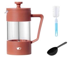 Frans Koffiezetapparaat - Handmatig Roestvrij Staal en Borosilicaatglas, 600 ml - Gepersonaliseerd Koffiezetten