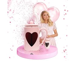 French Press koffiepers in hartdesign - 1 liter glazen koffiezetter met roestvrijstalen filter