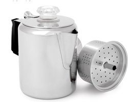 GSI Outdoors Glacier Stainless Percolator - 6 Cup Koffiezetter