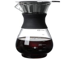 Handmatig 400 ml Pour Over Koffiezetapparaat met Roestvrijstalen Filter