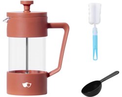 Handmatige Franse Pers Koffiezetapparaat - Roestvrij Staal en Borosilicaatglas - 350 ml - Perfect voor Thuisbarista