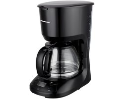 Heinner Compact Koffiezetapparaat 1,25L – 750W – Nylon Filter – Anti-Drup & Warmhoudfunctie – Automatische Uitschakeling – Zwart – LCD Display
