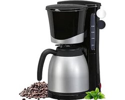 Koffiezet Apparaat Met Thermoskan - Automatische Uitschakeling - Filterelement - Waterniveau-Indicator - Kleur Zwart