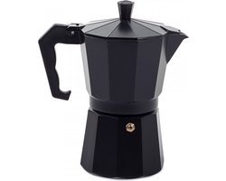 Moka-koffiezetter(niet voor inductie!) - Traditionele Italiaanse Koffiebereiding (1 tot 6 kopjes, 300 ml) / Cafetière Moka - Préparation Traditionnelle du Café Italien (1 à 6 tasses, 300 ml)