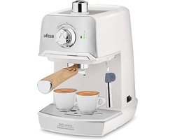 N.lux - Cream/wit koffiemachine / Voor gemalen koffie en pads / Espresso machine