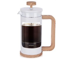 Orion Whiteline - Glazen Cafetière - 400ml - Ergonomische Handgreep - Roestvrij Staal Filter