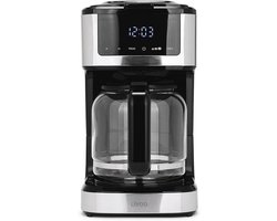 Programmeerbaar elektrisch koffiezetapparaat met glas karaf - 1,8 liter, herbruikbaar filter, warmhoudfunctie
