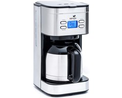 Programmeerkbaar elektrisch koffiezetapparaat met thermoskan en aromaselector