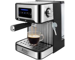 Rumi Espresso Koffiezetapparaat - koffieapparaat met bonen - koffieapparaat met LCD Touch - Halfautomatische - Expressomachine met Pomp Cappuccino - koffieapparaat met Waterreservoir - koffie Reinigingsaccessoires - Expessomachine -