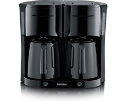 Severin KA 5829 Duo Koffiezetapparaat met 2 Thermoskannen Zwart