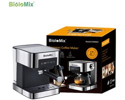 Silvercrest Koffiemachine - Barista - Koffiezetapparaat - Gemalen koffie - Melkopschuimer -Cappuccino - Latte macchiato - 20 Bar - Roestvrij - Warmhoudplaat - 1,6 L