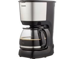 Tomado TCM1201S - Koffiezetapparaat - Filterkoffie - Warmhoudfunctie - Herbruikbaar filter - 10 koppen - Zwart/rvs