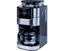 Tornado TCM-1025A-GS – Filterkoffiezetapparaat met bonen – 1,5 liter – 12 kopjes – Met Timerfunctie en LCD-display