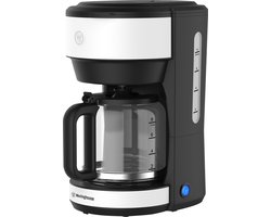 Westinghouse Koffiezetapparaat – Filterkoffie – Glazen Kan – 10 Koppen – Filter-koffiezetapparaat – Herbruikbare Filter – 1000W – Wit