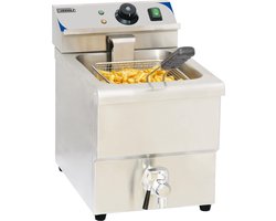 8L 3250W elektrische friteuse met aftapkraan - casselin - cfev8