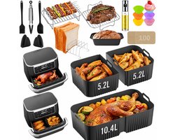 Airfryer Accessoireset - Siliconen Bakvorm - Airfryer Bakplaat - Siliconen Bakvorm Bakaccessoires - Grillaccessoires - Airfryer Mand Accessoires - Bakset