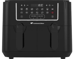 Airfryer Olievrije Friteuse CONTINENTAL EDISON - CERFRSH24002CB - 9 L - Dubbele manden - 2400W - Zwart