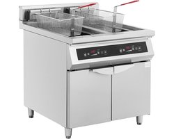 Aura® Frituurpan dubbel - Frituurpan - Zilver - ‎80cm x 90cm x 98cm