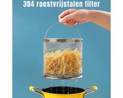 Aurixi® Frituurpan 3 liter - Frituurpan - Geel - ‎17cm x 17cm x 18cm ; 0.97 kg